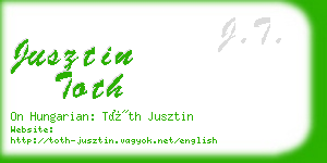 jusztin toth business card